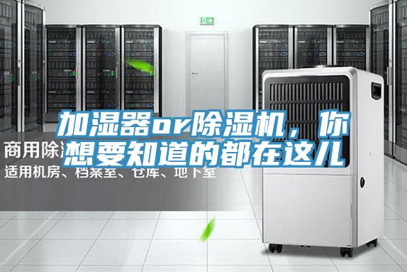 加濕器or除濕機(jī)，你想要知道的都在這兒