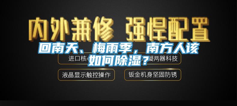 回南天、梅雨季，南方人該如何除濕？