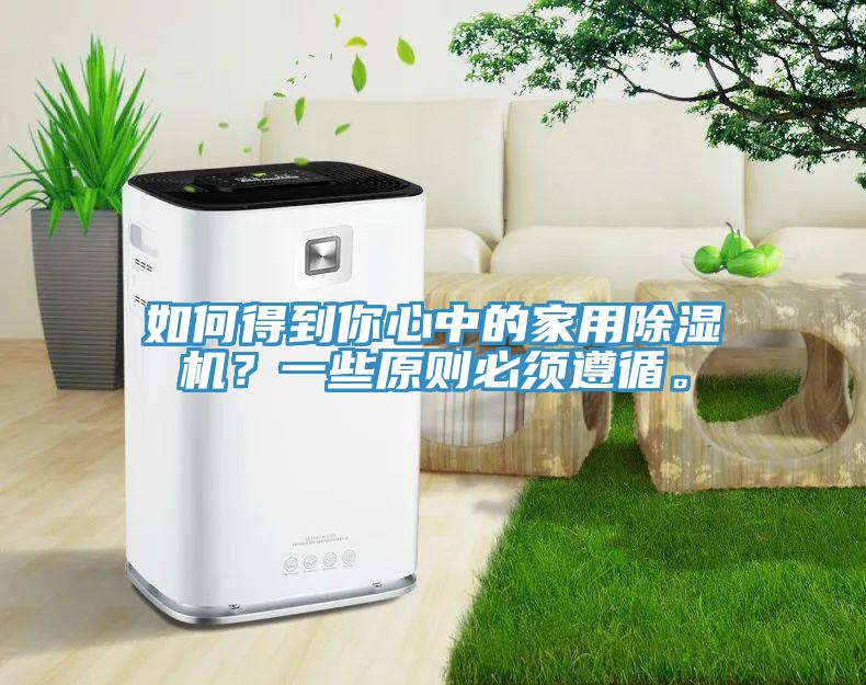 如何得到你心中的家用除濕機(jī)？一些原則必須遵循。