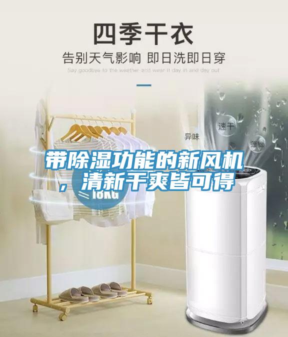 帶除濕功能的新風(fēng)機(jī)，清新干爽皆可得