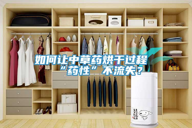 如何讓中草藥烘干過程“藥性”不流失？