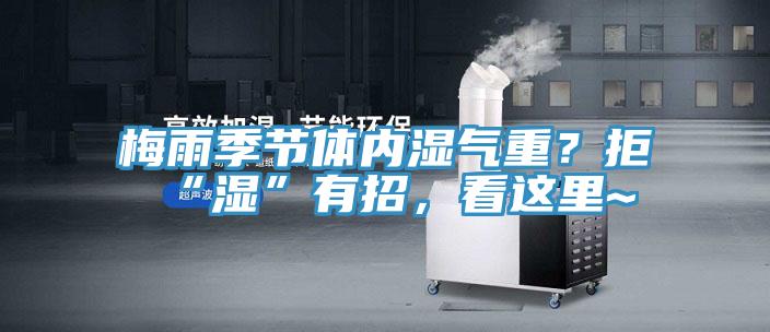梅雨季節(jié)體內(nèi)濕氣重？拒“濕”有招，看這里~