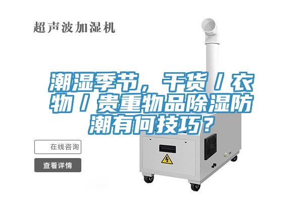 潮濕季節(jié)，干貨／衣物／貴重物品除濕防潮有何技巧？