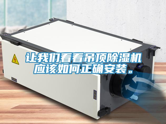 讓我們看看吊頂除濕機應該如何正確安裝。
