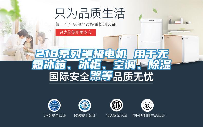 218系列罩極電機(jī) 用于無(wú)霜冰箱、冰柜、空調(diào)、除濕器等