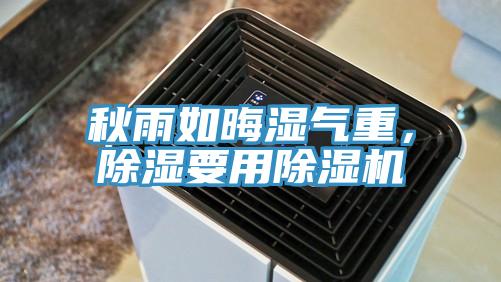 秋雨如晦濕氣重，除濕要用除濕機