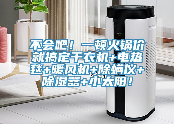 不會吧！一頓火鍋價就搞定干衣機+電熱毯+暖風機+除螨儀+除濕器+小太陽！