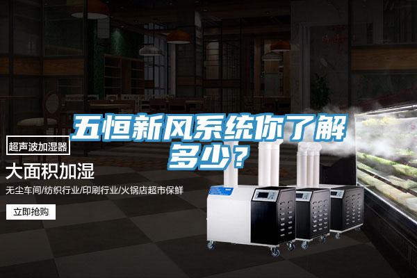 五恒新風(fēng)系統(tǒng)你了解多少？