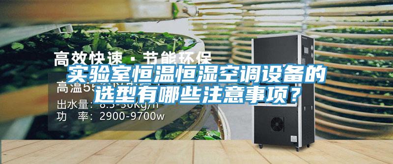 實(shí)驗(yàn)室恒溫恒濕空調(diào)設(shè)備的選型有哪些注意事項(xiàng)？
