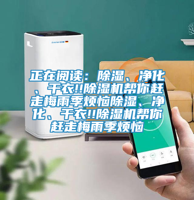 正在閱讀：除濕、凈化、干衣!!除濕機幫你趕走梅雨季煩惱除濕、凈化、干衣!!除濕機幫你趕走梅雨季煩惱