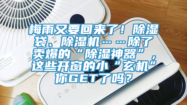 梅雨又要回來了！除濕袋、除濕機(jī)……除了賣爆的“除濕神器”，這些開窗的小“玄機(jī)”你GET了嗎？
