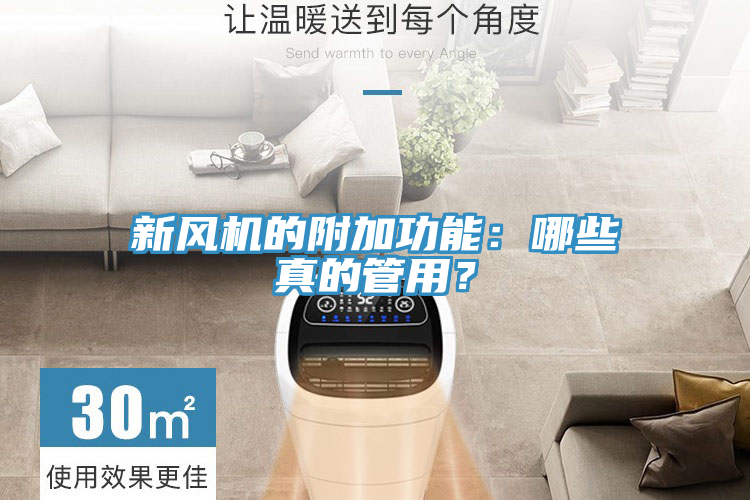 新風機的附加功能：哪些真的管用？