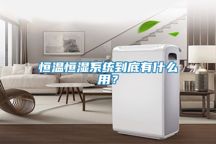 恒溫恒濕系統(tǒng)到底有什么用？