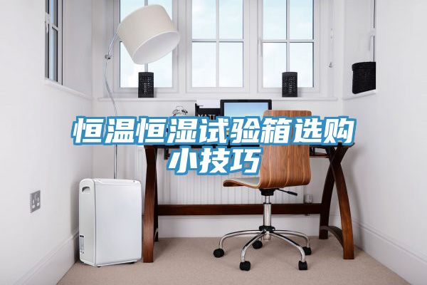 恒溫恒濕試驗(yàn)箱選購小技巧