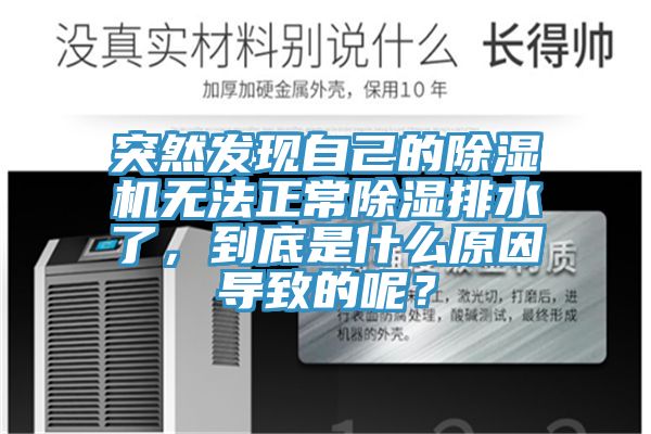 突然發(fā)現(xiàn)自己的除濕機(jī)無法正常除濕排水了，到底是什么原因?qū)е碌哪兀?></div>
								<div   id=