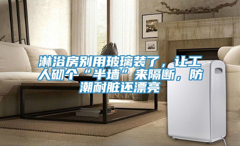 淋浴房別用玻璃裝了，讓工人砌個(gè)“半墻”來隔斷，防潮耐臟還漂亮