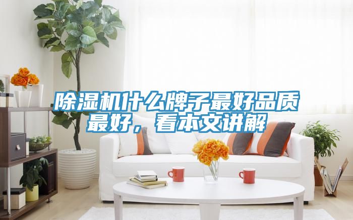 除濕機什么牌子最好品質(zhì)最好，看本文講解