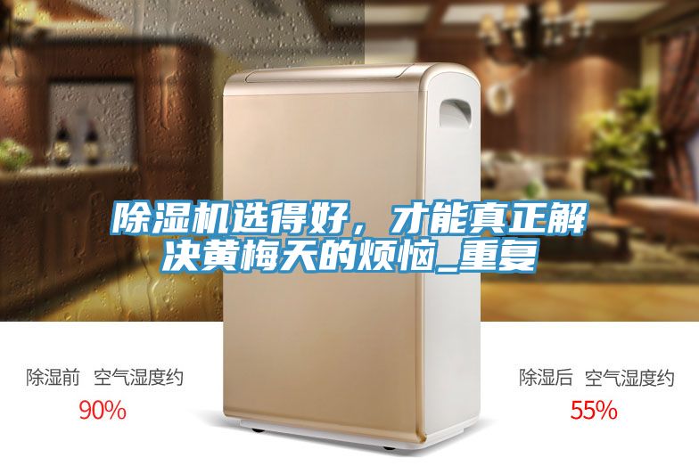 除濕機(jī)選得好，才能真正解決黃梅天的煩惱_重復(fù)