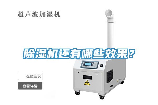 除濕機還有哪些效果？